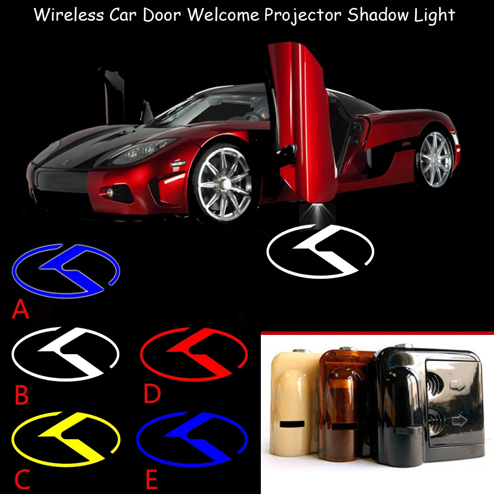 

2x 3D K Logo Car Door Led Laser Projection Welcoming Light for Stinger K3 K5