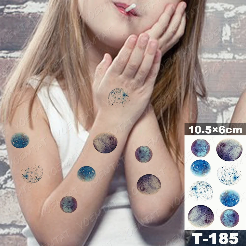 Waterproof Temporary Tattoo Sticker Panda Dinosaur Planet Butterfly Children Flash Tatoo Female Henna Body Art Fake Tatto Male