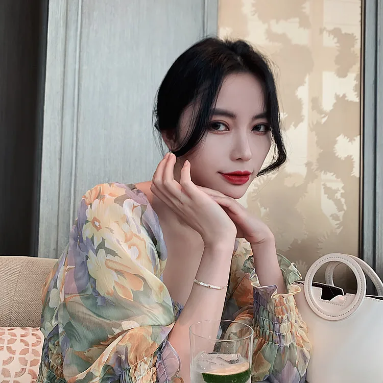 Женский Регулируемый браслет корейский стиль бижутерия с инкрустацией из меди и