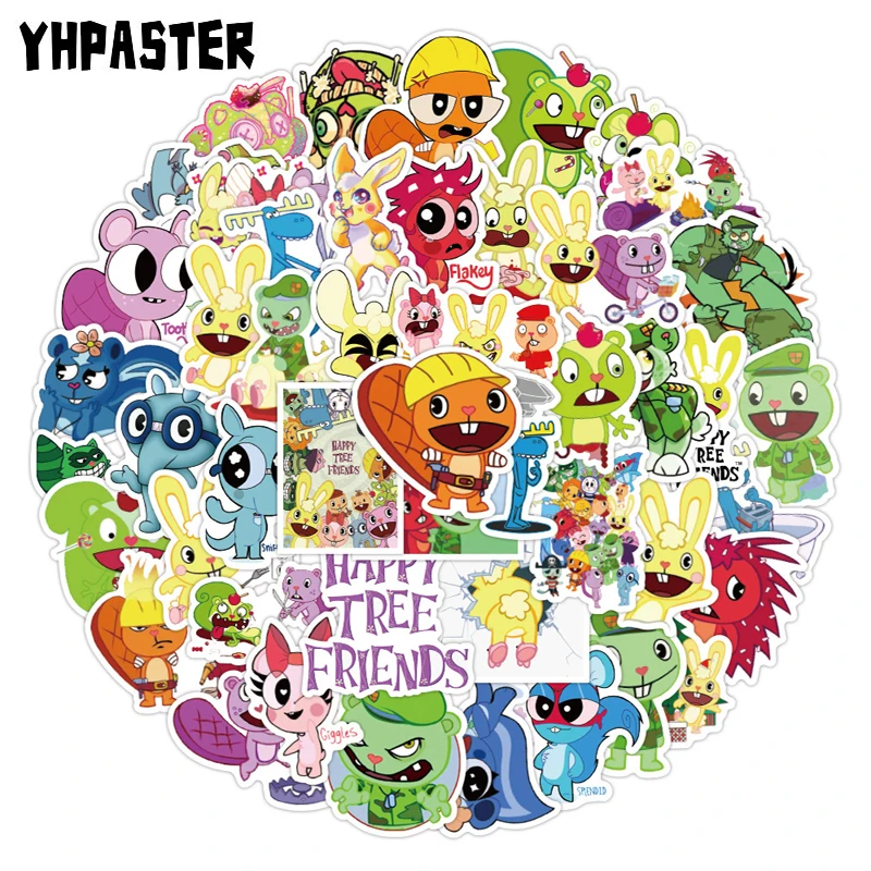 10/30/50 шт. аниме Счастливое дерево Друзья мультфильм ТВ-шоу наклейки для багажа
