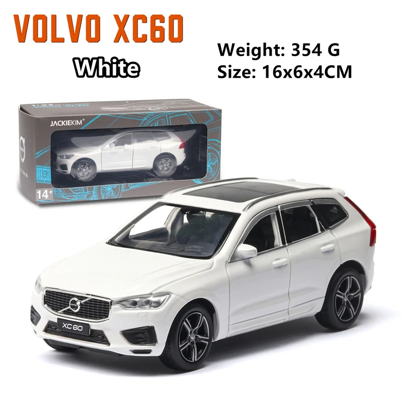 Белый 1:32 Volvo xc60 внедорожник симулятор звук и светильник игрушка модель автомобиля коллекция подарок Выдвижной Автомобиль - Цвет: Белый