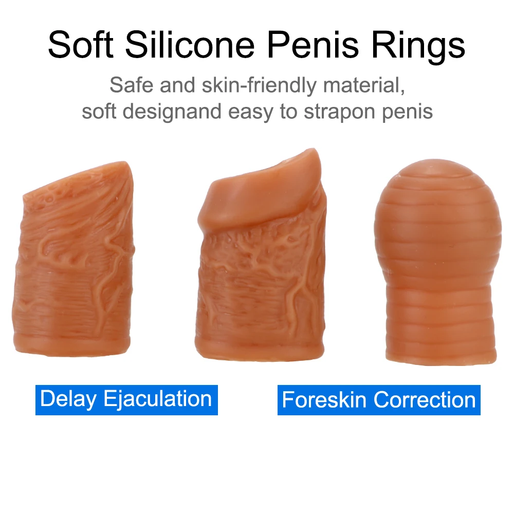 Страпон-пенис кольцо УВЕЛИЧЕНИЕ ЧЛЕНА удлинитель секс-игрушки для мужчин пара