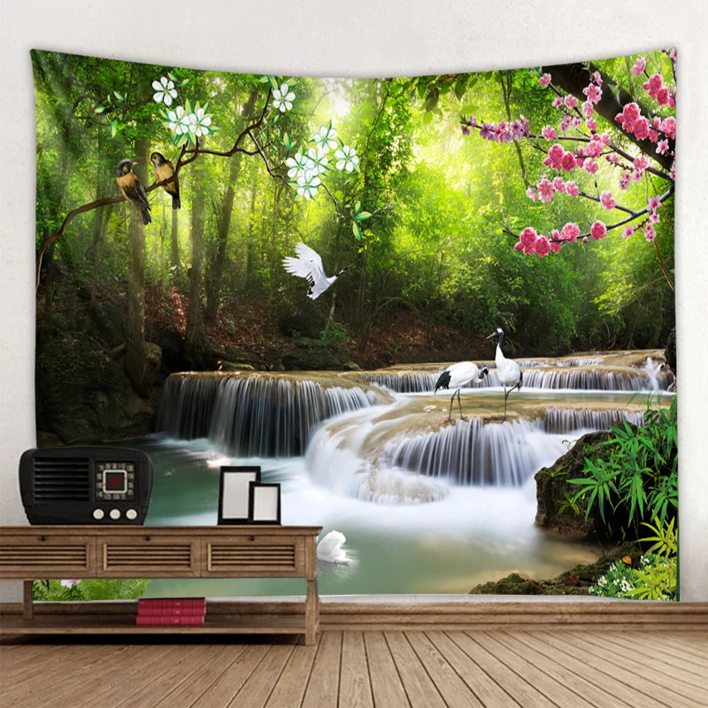 

3D landscape scenery decoration tapestry dormitory bedroom background wall decoration tapestry mandala decoration tapestry