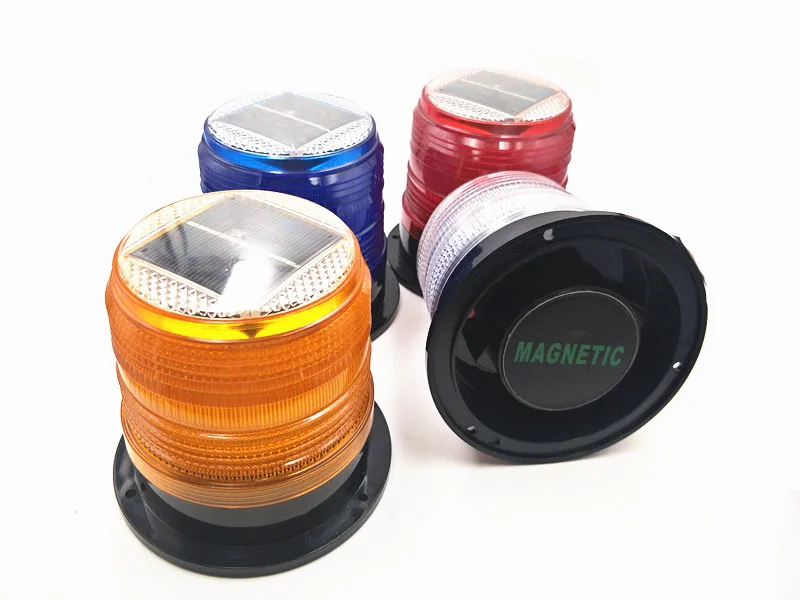 

6 colors LED Solar waterproof Flash Warning Light Ceiling strobe light with Strong magnetic traffic and road Beacon Light