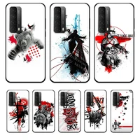 black white abstract art for huawei y9a y9s y9 y8p y8s y7a y7p y7 y6 y6p y6s y5p y5 prime pro 2019 2020 black soft phone case