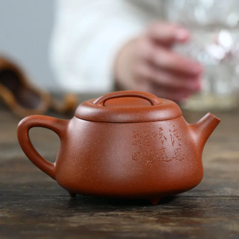 250 см3 семейный горный чайный горшок с фиолетовым песком ручная работа надписью