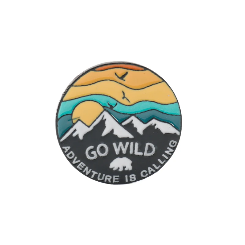

Creative Jewelry Go Wild Adventure Travel Enamel Brooch Pins Badge Lapel Pins Cosplay Fashion Jewelry Accessories Gifts