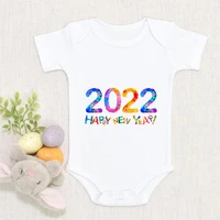 2022 baby bodysuit boy korean fashion casual jumpsuit for newborns white soft baby rompers boy girl sets my first new year
