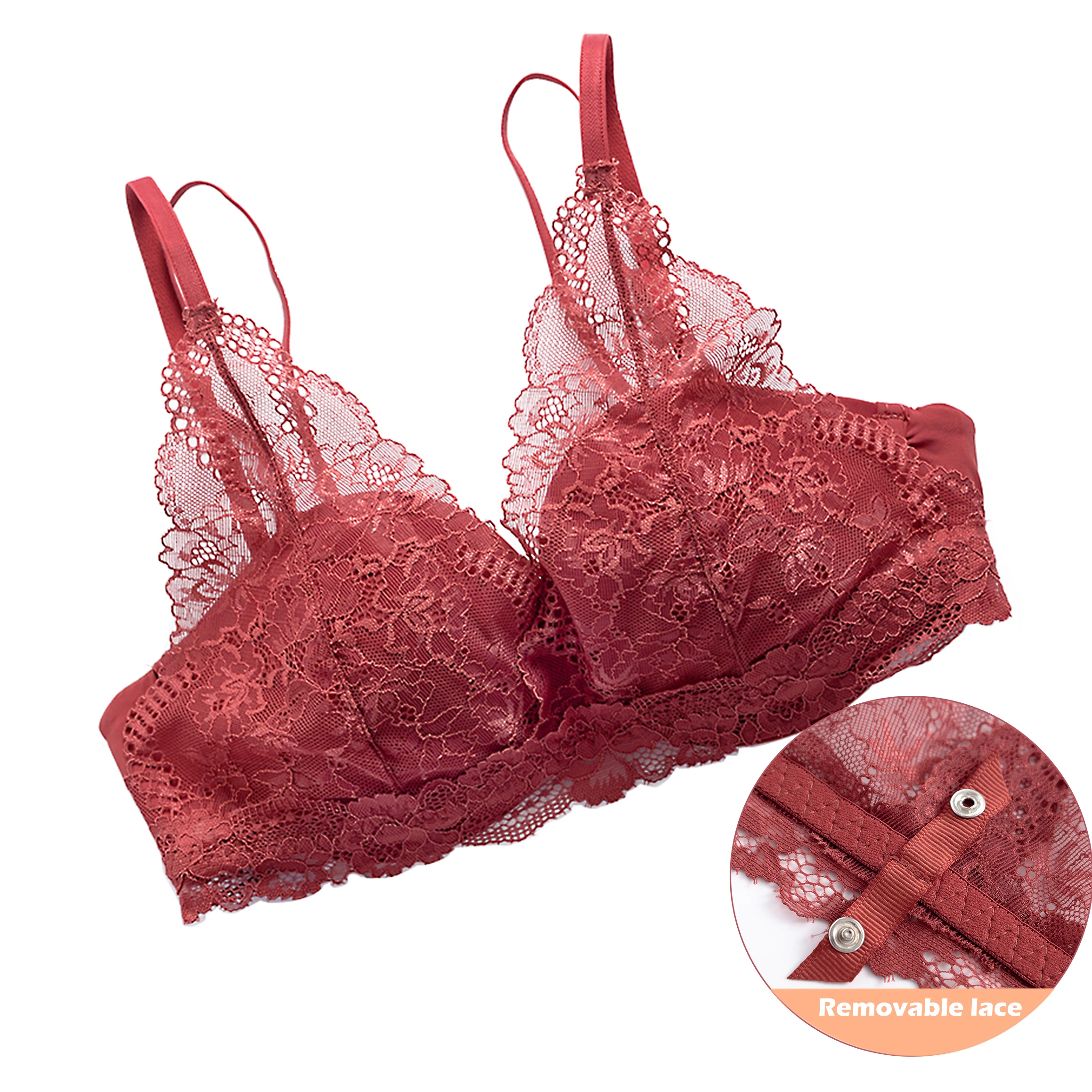 Women Lace Bra+Panties Sets Push Up Gather Bras Underwear Sexy Bralette Ultrathin Briefs Female Intimates