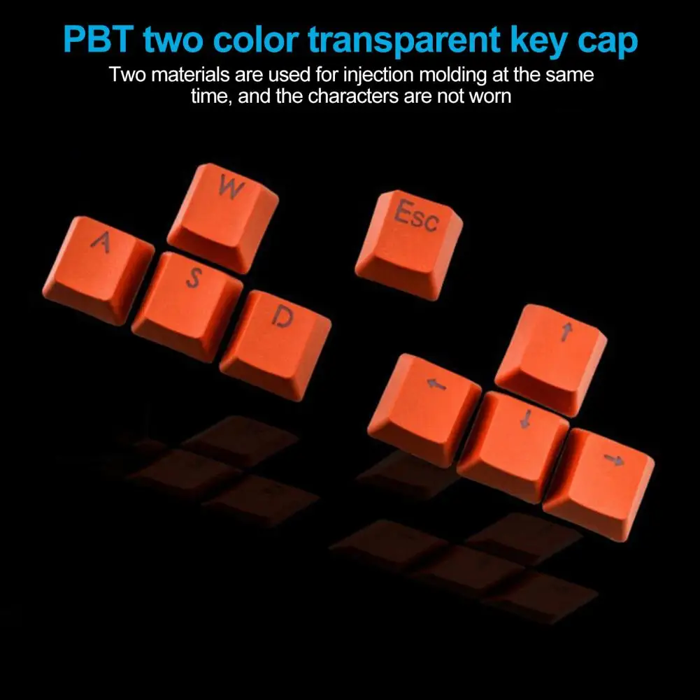 

9Pcs Backlight Solid Color PBT Keycaps Replacement Mechanical Keyboard Accessory