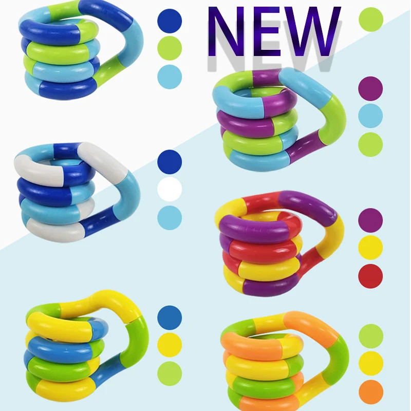 

New Rope Twist Ring Fidget Toy AntiStress Deformation Magic Ring Adult Decompression Toy Relief Anxiety Children's Toy Gift