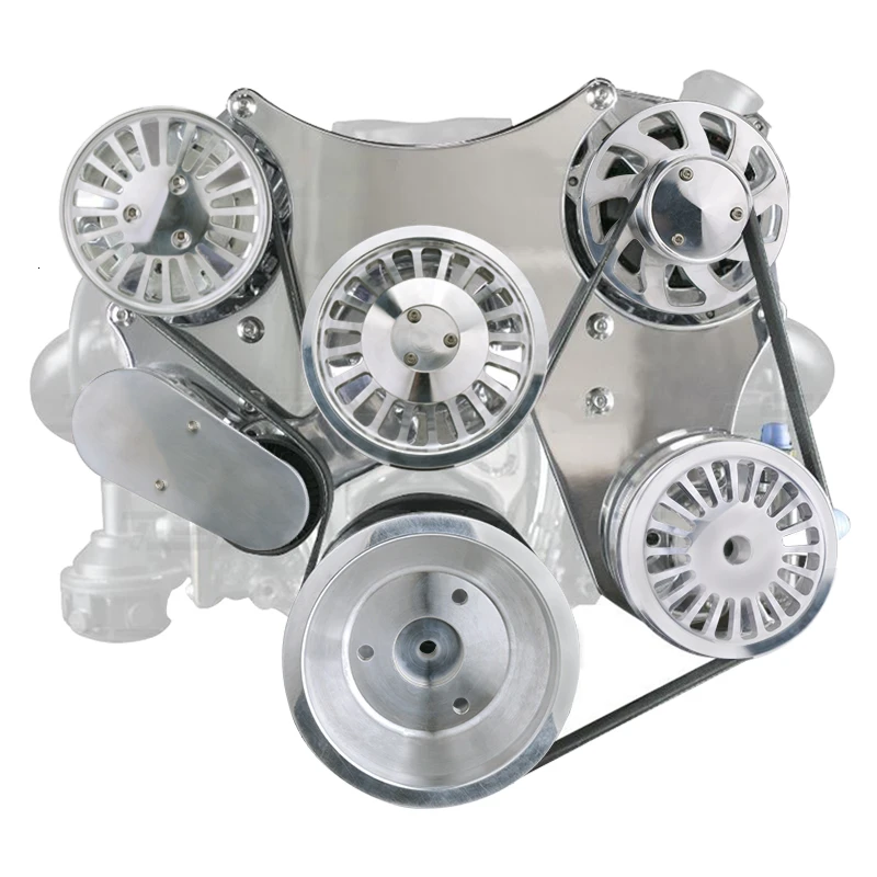 Высококачественный алюминиевый блок SPEEDWOW полный комплект шкивов для CHEVROLET SMALL Block