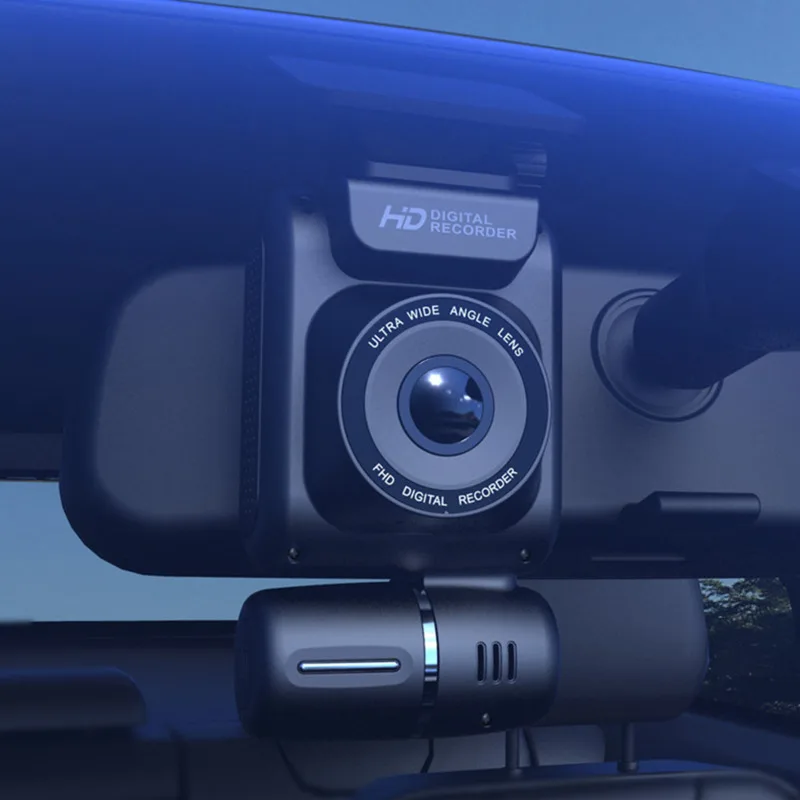 E300 Автомобильная DVR камера Dashcam ADAS с двумя объективами GPS видео регистратор