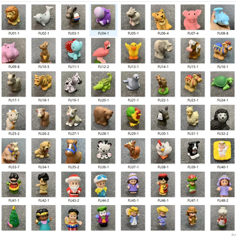 Мини Фишер BIXE Little 2 дюйма фигурки героев мультфильмов в зоопарке животных игрушки