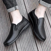 new leather peas shoes mens casual shoes genuine leather mens loafers slip on breathable mocassin homme
