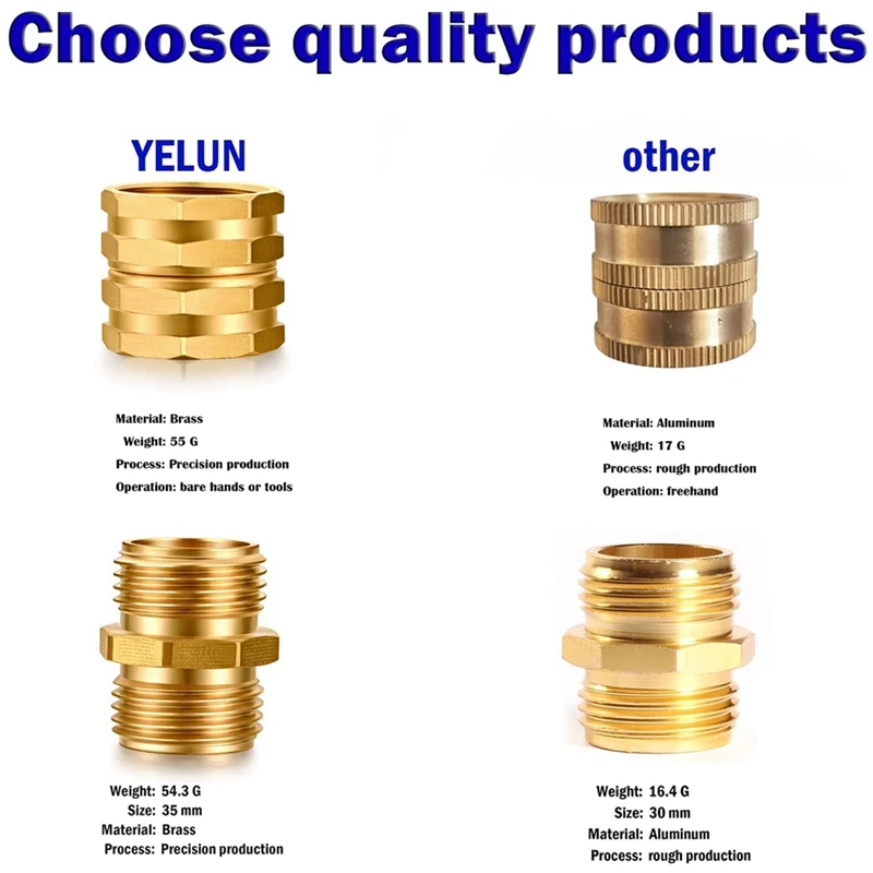 Латунные фитинги для садового шланга соединители адаптер сверхмощный латунный