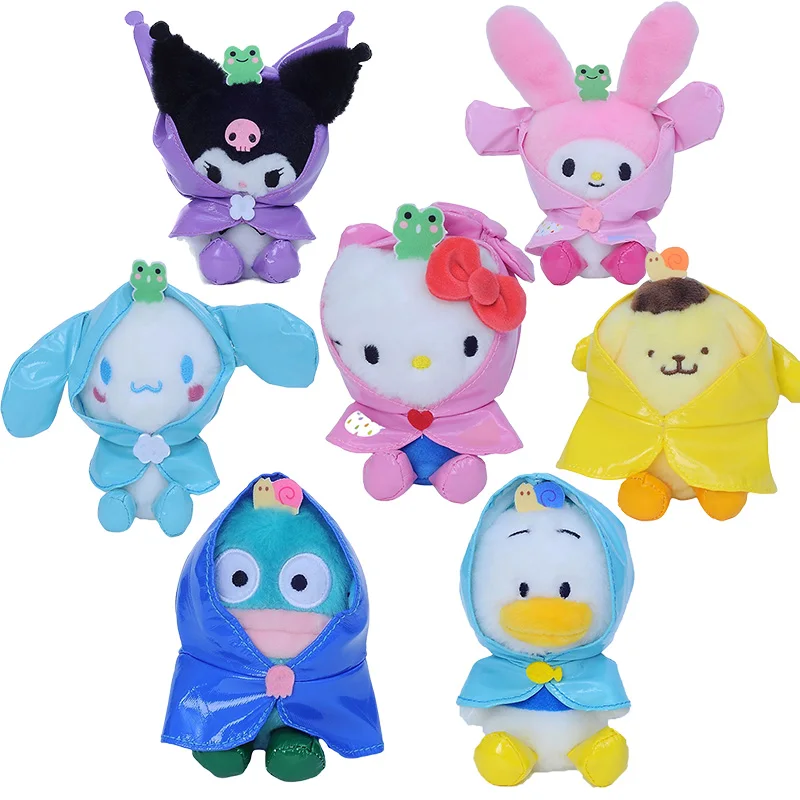 Новинка Sanrio плюшевый мультяшный Kitty Kuromi My Melody Cinnamoroll Милая косметичка брелок
