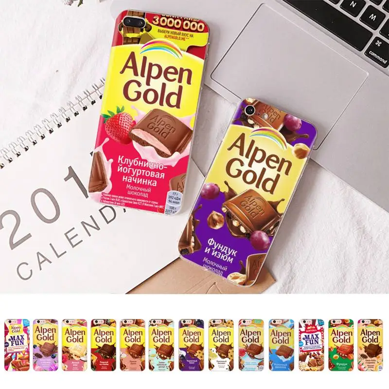 

Alpen Gold Chocolate Russian Phone Case for iPhone 13 11 12 pro XS MAX 8 7 6 6S Plus X 5S SE 2020 XR cover