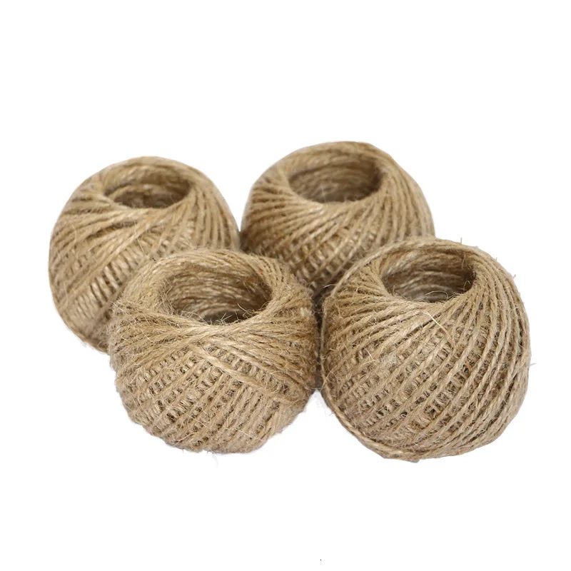 30 метров натуральная Мешковина гессиан джутовый шнур шпагат пеньковая веревка