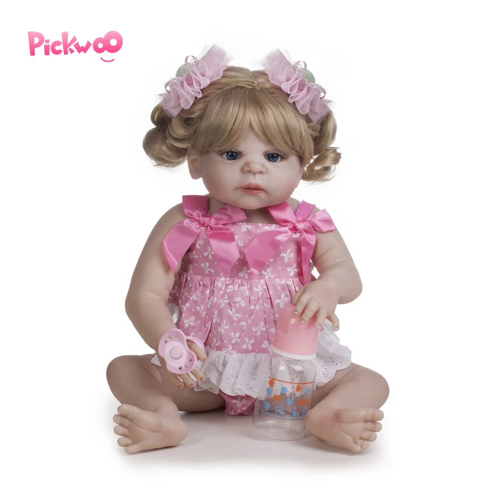 Pickwoo bebes кукла реборн 48 см 55 куклы для маленьких девочек Мягкие силиконовые Boneca