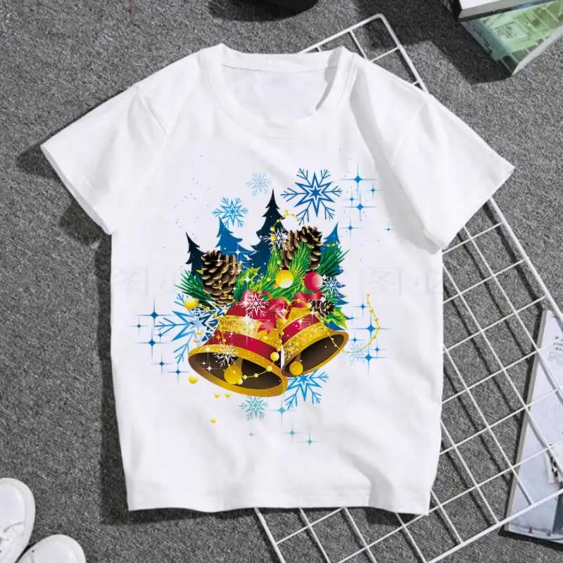 

2021 Fashion Kids T-Shirt Warm Wishes New Year Merry Tee Shirt Christmas Graphic T Shirt Kids Print T-shirts Boys Graphic Tee