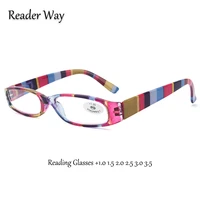 fashion women reading glasses 1 0 1 5 2 0 2 5 3 0 3 5 small colorful frame lightweight spring hinge ladies presbyopic eyeglasses