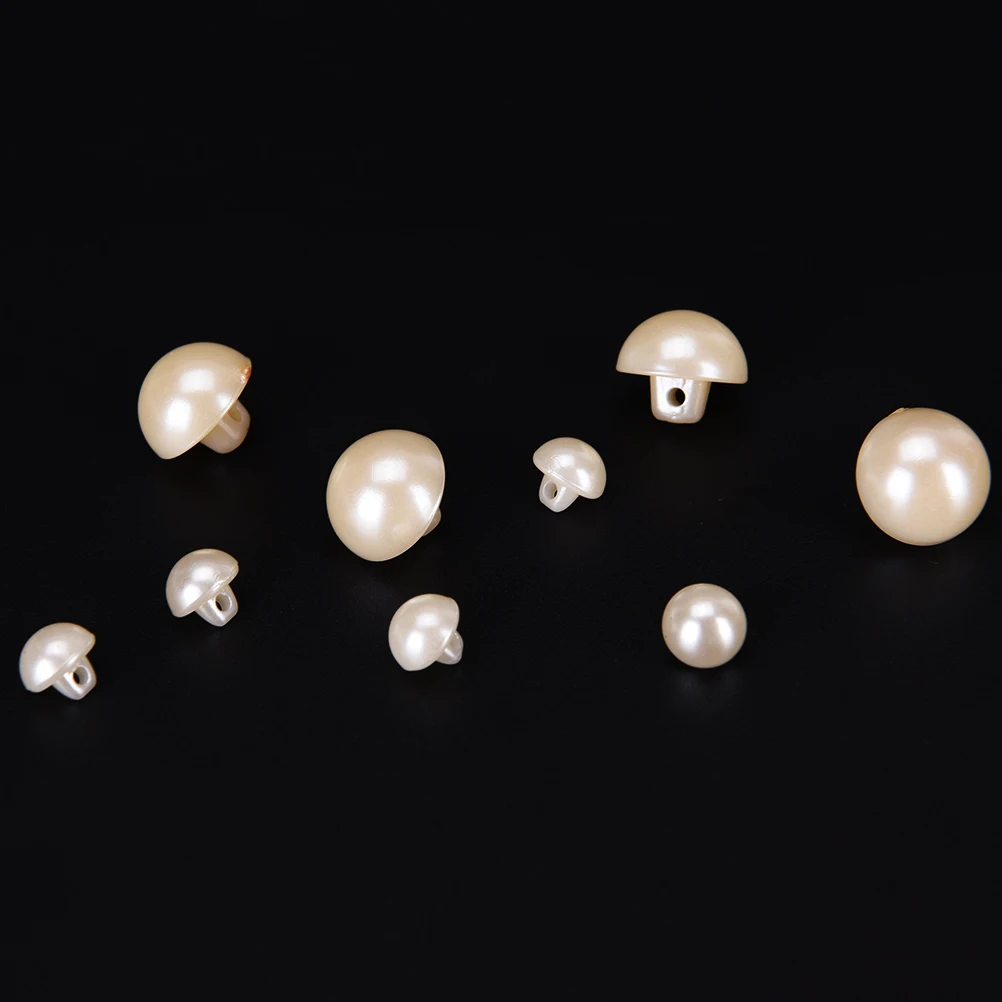 

20PCS 9/10/11.5/12.5/15mm DIY Pearl White Resin Buttons Coat Boots Sewing Clothes Button Scrapbooking Garment Apparel