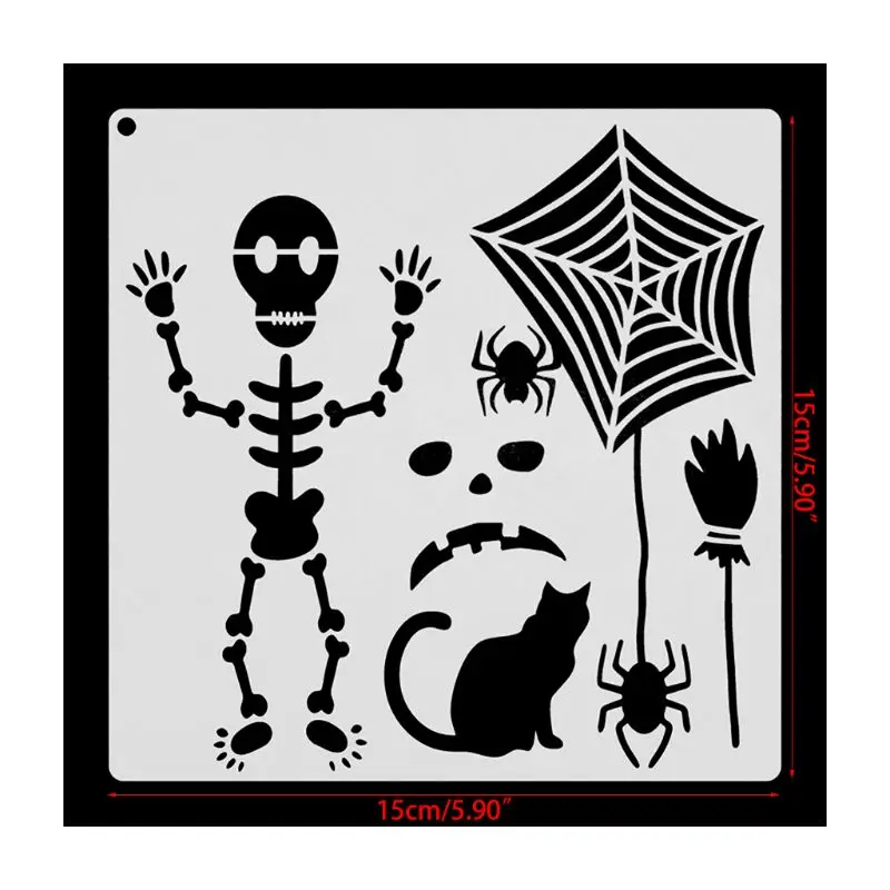 

20PCS Halloween Decor Stencils Template for Face Painting DIY Drawing Painting Template ,Pumpkin, Bat, Sk