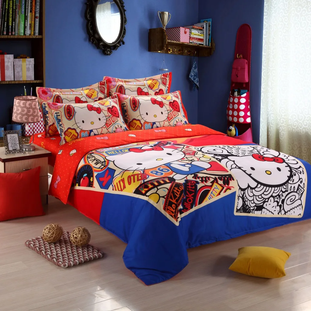 Мультфильм hello kitty cut mouse милый медведь Дух 4 шт./3 шт. пододеяльник наборы мягкий