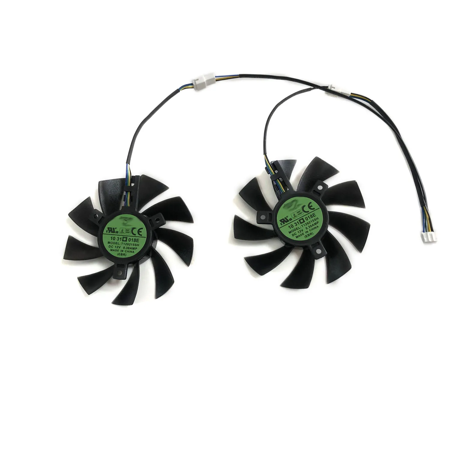 2Pcs/Set T129215SH GPU VGA Cooler Graphic Card Fan For MANLI M NP1041005RD F380G GeForce GTX 1060 Gallardo Video Replacement