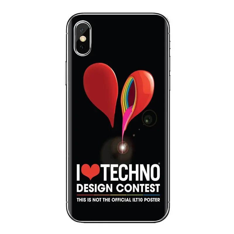С надписью I Love техническая технология музыка мягкий чехол для телефона из ТПУ с