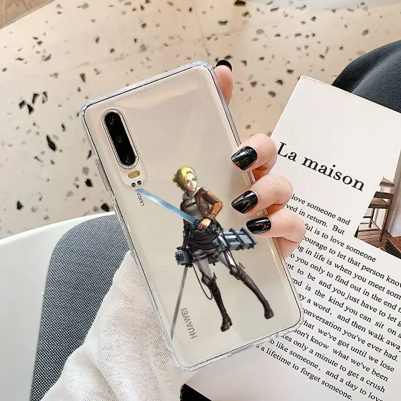 

attack on titan Phone Case Transparent for Samsung A71 S9 10 20 HUAWEI p30 40 honor 10i 8x xiaomi note 8 Pro 10t 11