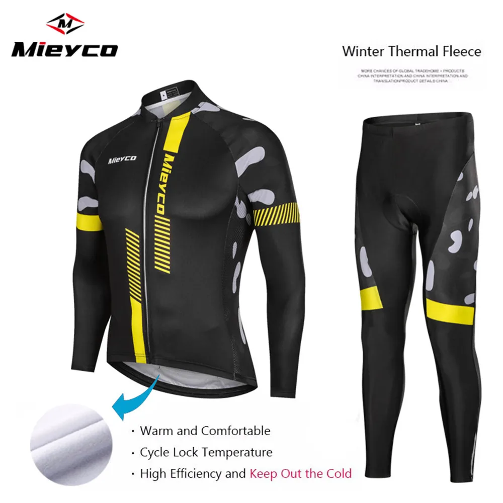 

Зимний велосипедный комплект, Майо, термофлисовая бициклетная одежда для мужчин, велосипедная одежда для горного велосипеда, Джерси, гоноч...