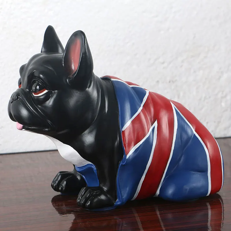 Креативный британский Бульдог Художественная Скульптура LUCKY DOG Статуэтка Статуя