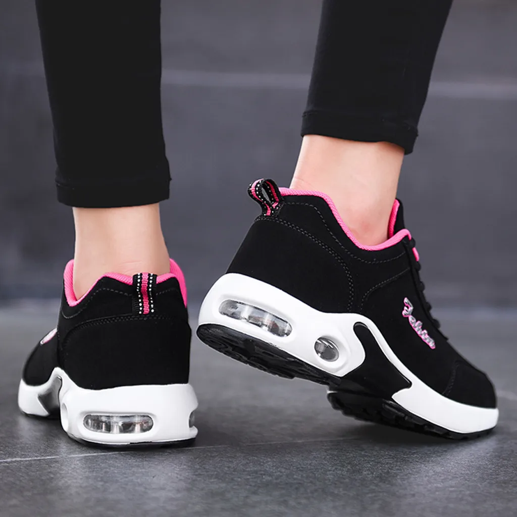 Женская обувь Модные сетчатые дышащие уличные Прогулочные кроссовки на шнуровке