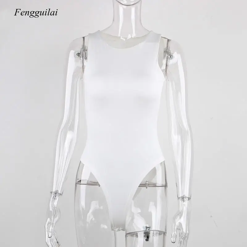 

o Neck Summer Sleeveless Sexy Bodysuit Women 2020 Off Shoulder Body Tops Streetwear Casual White Bodysuits