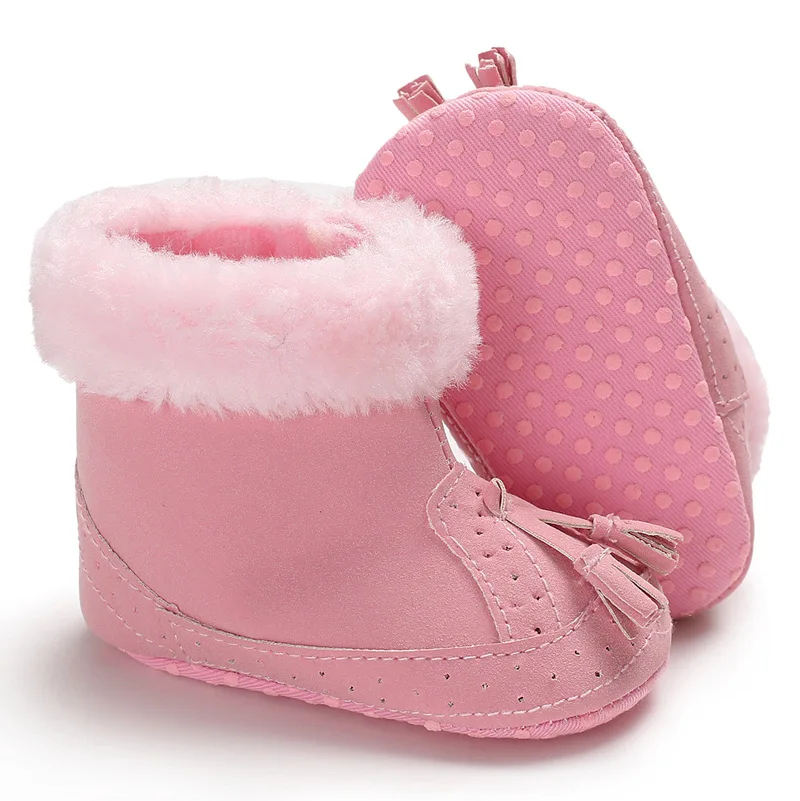 Зимние ботинки для девочек зимние принцессы обувь начинающих ходить с мягкой