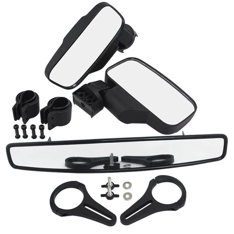 

1.98" -2.25" Black UTV-2 Wide Rear View Mirror Accessories For UTVs Boats Cars Trucks Machines Tractors Heavy Equipment