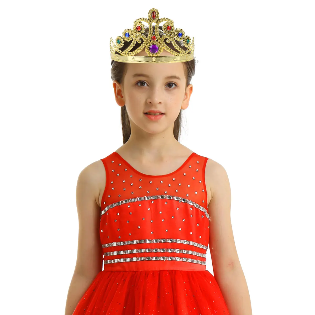 4 шт. Королевский Король Королева короны регулируемые пластиковые украшения для