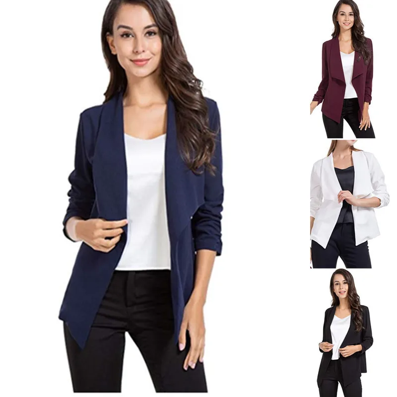 Женский костюм Джокер с длинным рукавом однотонный свободный клетчатый блейзер