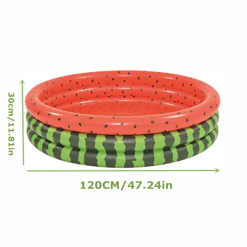 

Summer Watermelon Inflatable Swimming Pool Outdoor Backyard Inflated Bathtub Kids Adults Toddlers Garden Foldable Bathing Tub