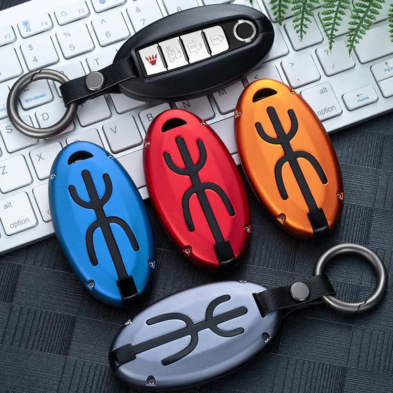 

Colorful New Aluminum alloy Car Key Case Cover For Nissan Qashqai J10 J11 X-Trail t31t32 kicks Tiida Pathfinder Murano Note Juke