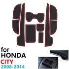 Противоскользящий резиновый коврик для чашки, дверной паз, коврик для Honda City GM2 GM3 MK5 2008  2014 2009 2010 2012, аксессуары, коврик для телефона