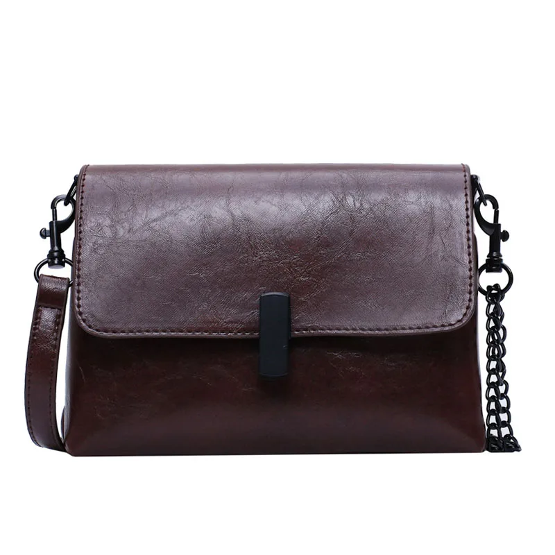 

PU Solid Color Leather Vintage Small Crossbody Bags For Women 2021 Female Fashion Wild Chain Shoulder Bags Women Handbags