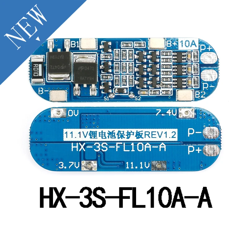 Защитная плата BMS 11 1 для зарядного устройства литиевых батарей 3S 10 А 12 6 в В 18650