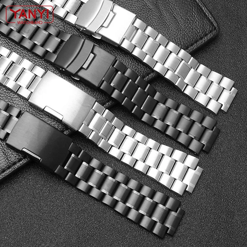 Solid Stainless Steel Watchband for timex T2N720 T2N721 T2N739 TW2R55500 watch strap men‘s Bracelet 24*16mm watch band metal