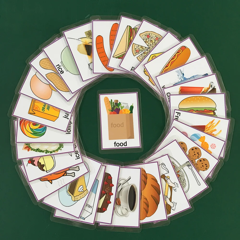 28 шт./компл. игрушки Монтессори Детские карточки с надписью английские флэш-карты