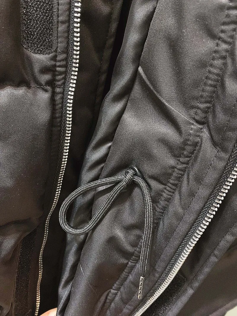 

Winter Black Warm Down Jacket for Women Zipper Loose Casual Pockets Coat