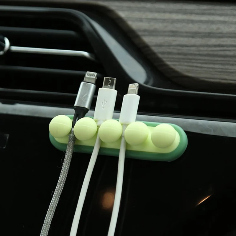 

Silicone USB Cable Organizer Cable Winder Desktop Tidy Management Clips Cable Holder for Mouse Headphone Wire Organizer