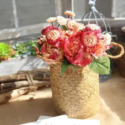 Dahlia пион луч моделирования искусственные цветы украшение для домашней мебели